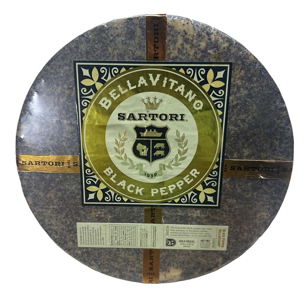 Sartori Bellavitano Black Pepper Wheel Display Prop Decoration Realistic